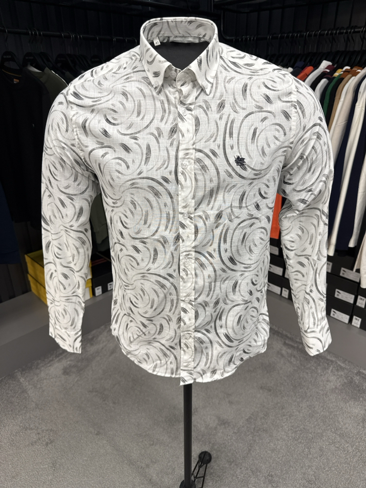 Etro Keten Gömlek (2132-Siyah)