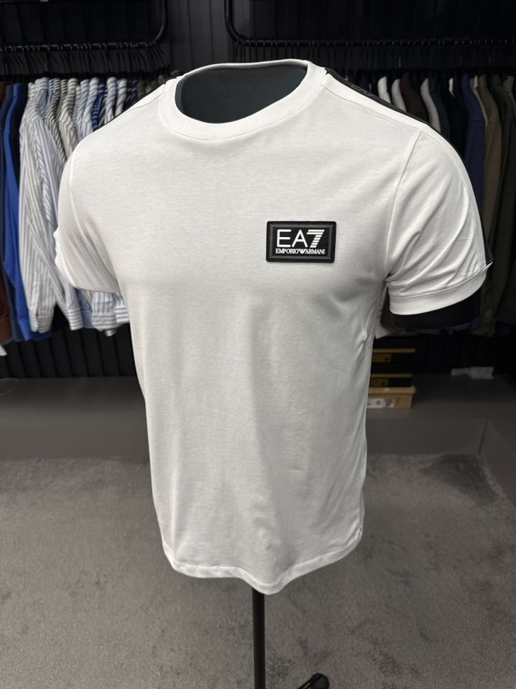 EA7 omuz detaylı T-shirt (26701-beyaz)