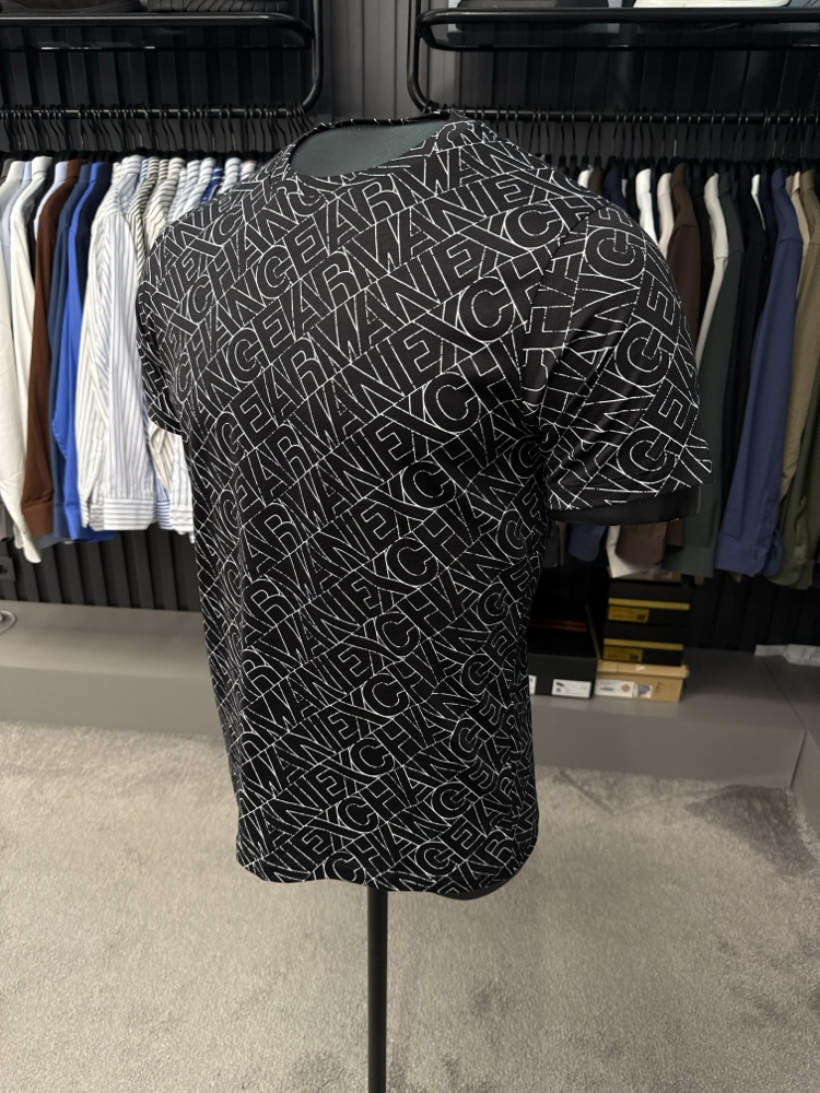 Armanı exchange dijital baskı T-shirt (26609-siyah)