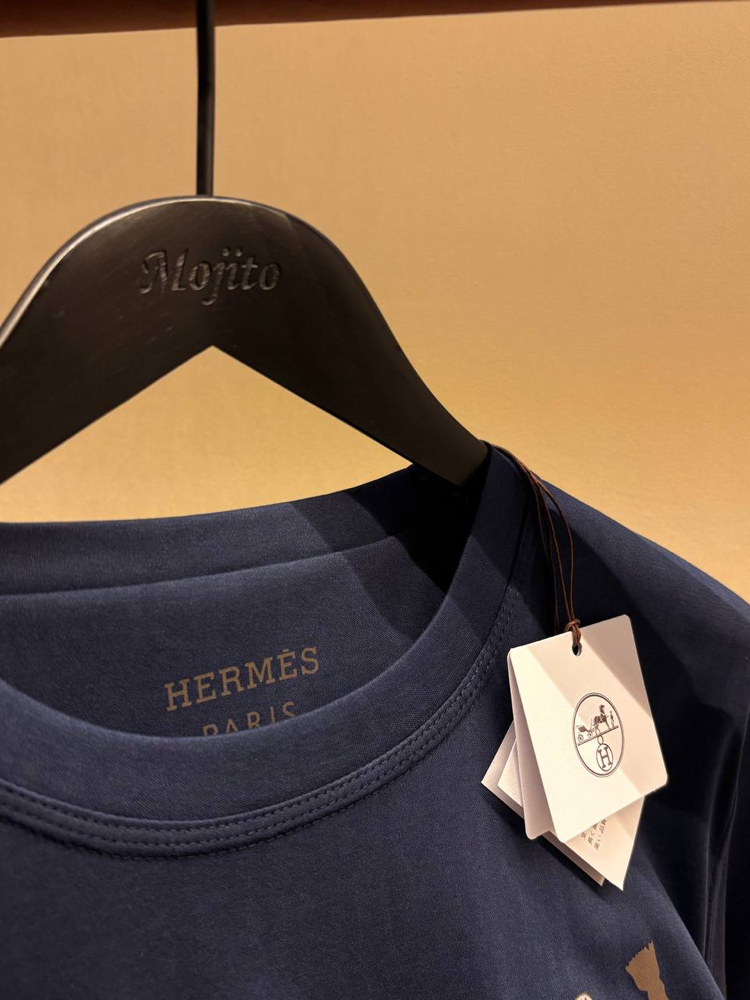 OUTLET ÜRÜNÜ İthal Hermes T-shirt (4568-Lacivert)