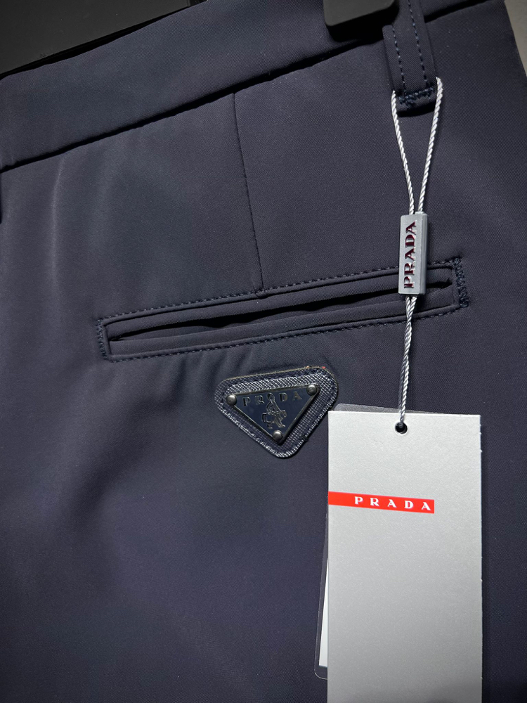 Prada Kışlık Kırışmayan Kumaş Jogger Pantolon (1299-Lacivert)