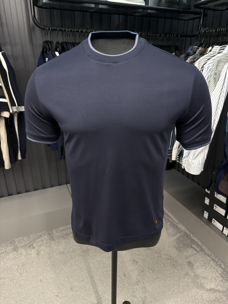İthal  Loro Piano T-shirt  Kırışmayan Kumaş (0116-lacivert)