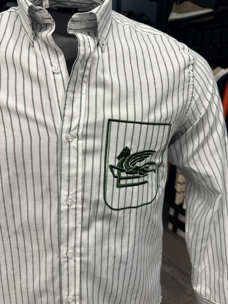  Etro Çizgili Gömlek (2131-Yeşil)