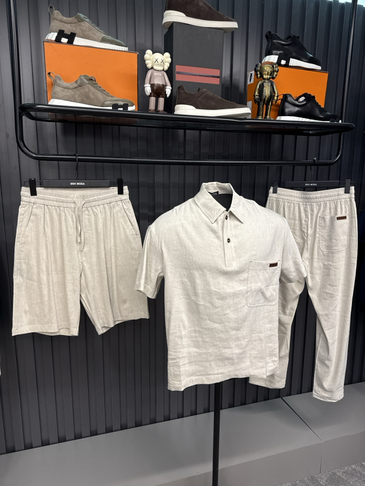 İthal Premium Zegna Ham Keten 3’lü Takım (Battal Boy-6819)