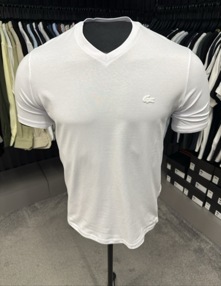 V Yaka T-shirt (2001 -Beyaz)
