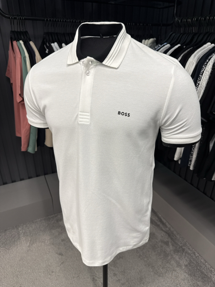 Boss Polo Yaka(1407-Beyaz)