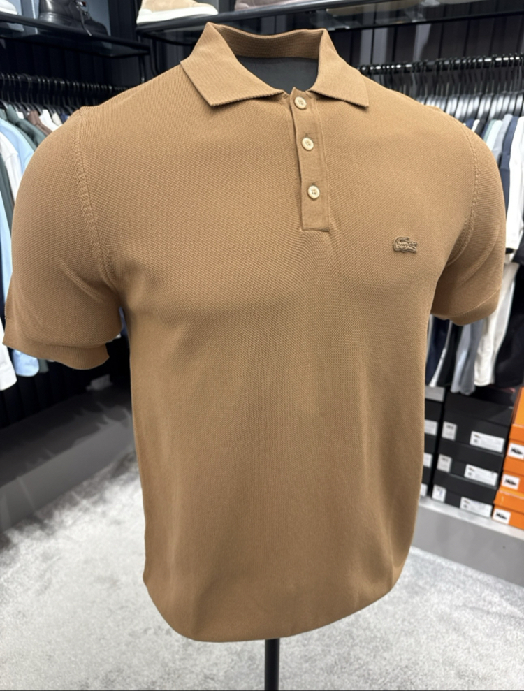  Rayon kırışmayan Kumaş Triko polo yaka  (5054-Taba)