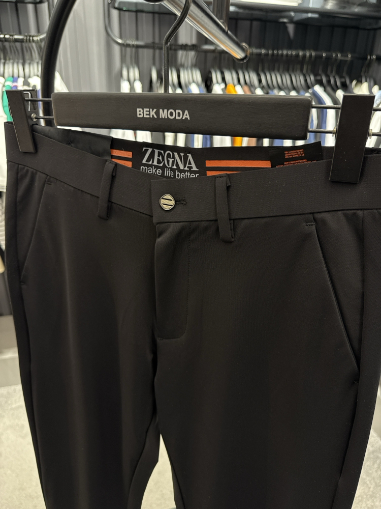İthal ZEGNA Kırışmayan Kumaş Jogger Pantolon (0102-Siyah)