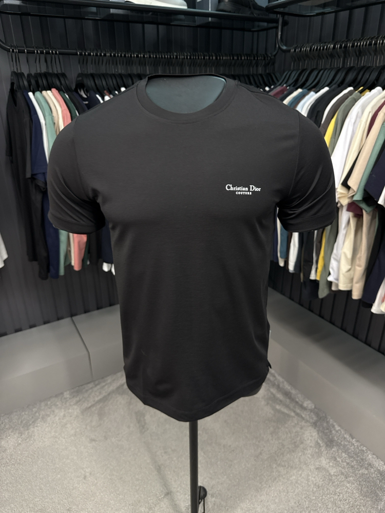 İthal Christian Dior T-shirt  Kırışmayan Kumaş (15056-Siyah)