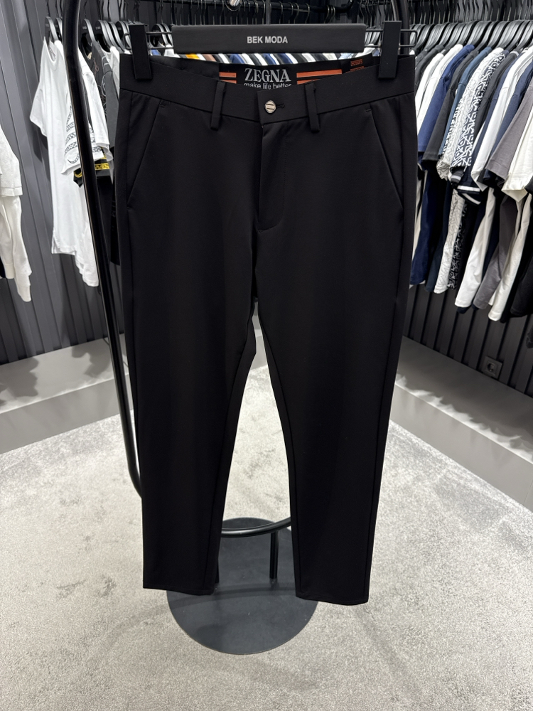 İthal ZEGNA Kırışmayan Kumaş Jogger Pantolon (0102-Siyah)