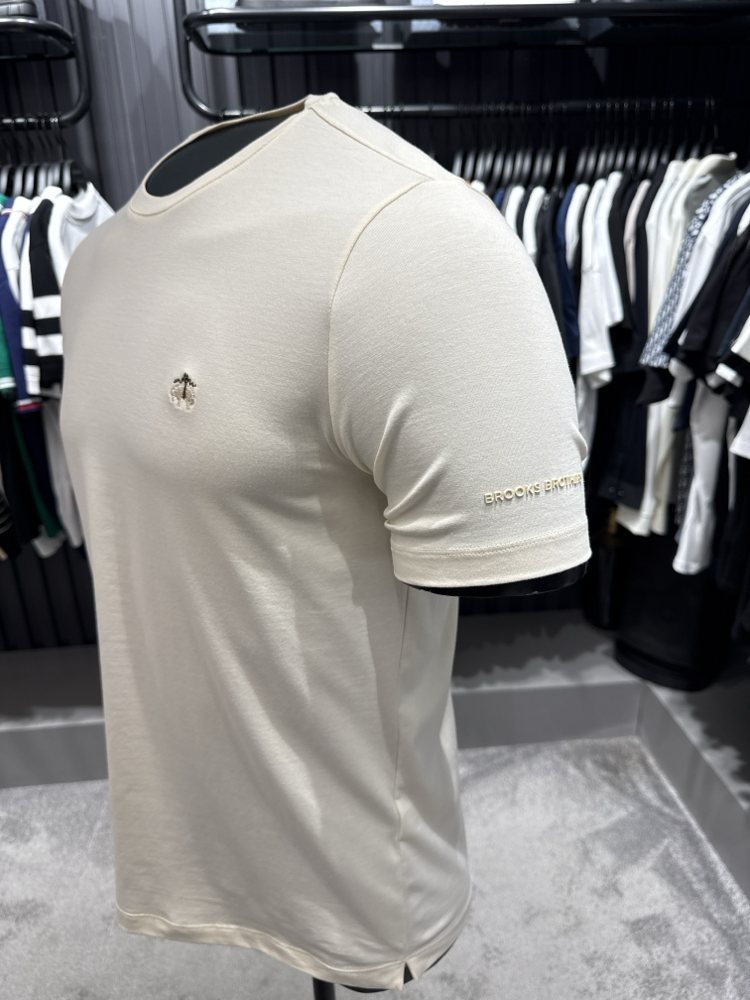 Premium Brooks Brothres T-shirt (2245-Ekru)