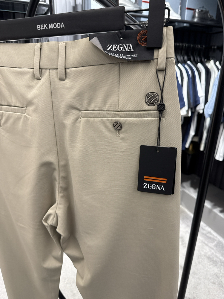 İthal ZEGNA Kırışmayan Kumaş Jogger Pantolon (0102-Bej)