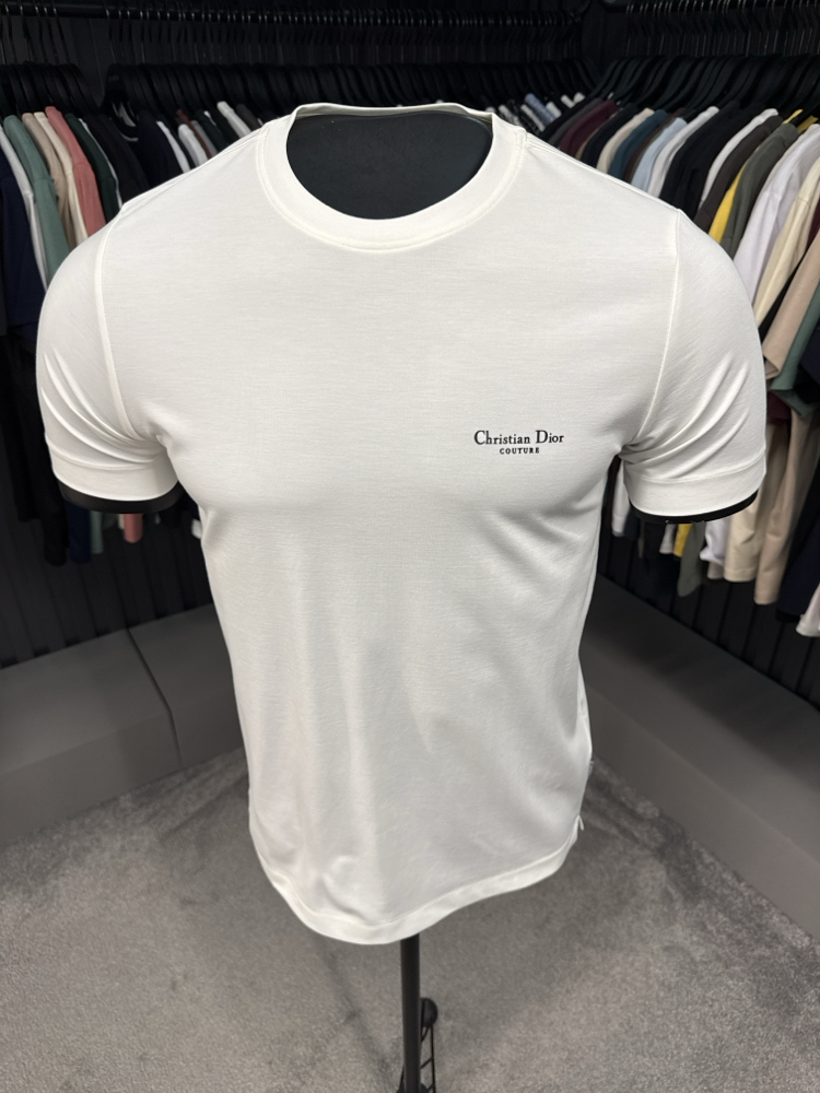 İthal Christian Dior T-shirt  Kırışmayan Kumaş (15056-Beyaz)