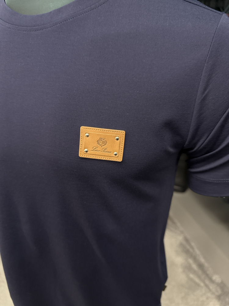 İthal Loro Piano T-shirt Kırışmayan Kumaş (15053-Lacivert)