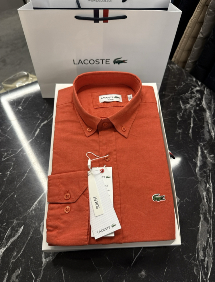 Regular fit Ham Keten Gömlek (-1802-Kiremit)