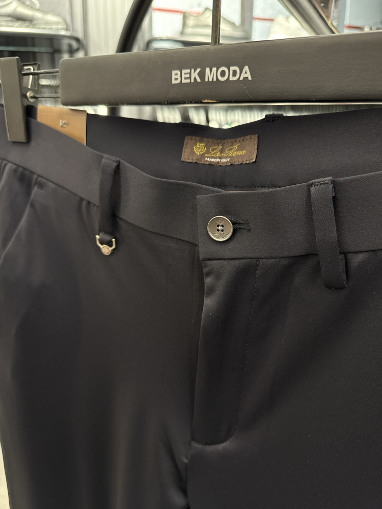İthal Lora Piana Kırışmayan Kumaş Jogger Pantolon (0110-Lacivert)