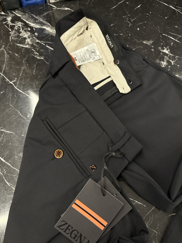 Zegna  Kırışmayan Kumaş Jogger Pantolon(1089-Siyah)