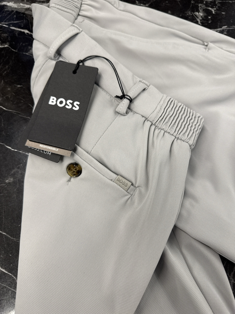 Boss  Kırışmayan Kumaş Jogger Pantolon(1088-Gri)