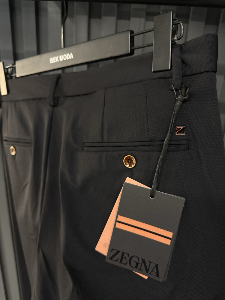 Zegna  Kırışmayan Kumaş Jogger Pantolon(1089-Siyah)