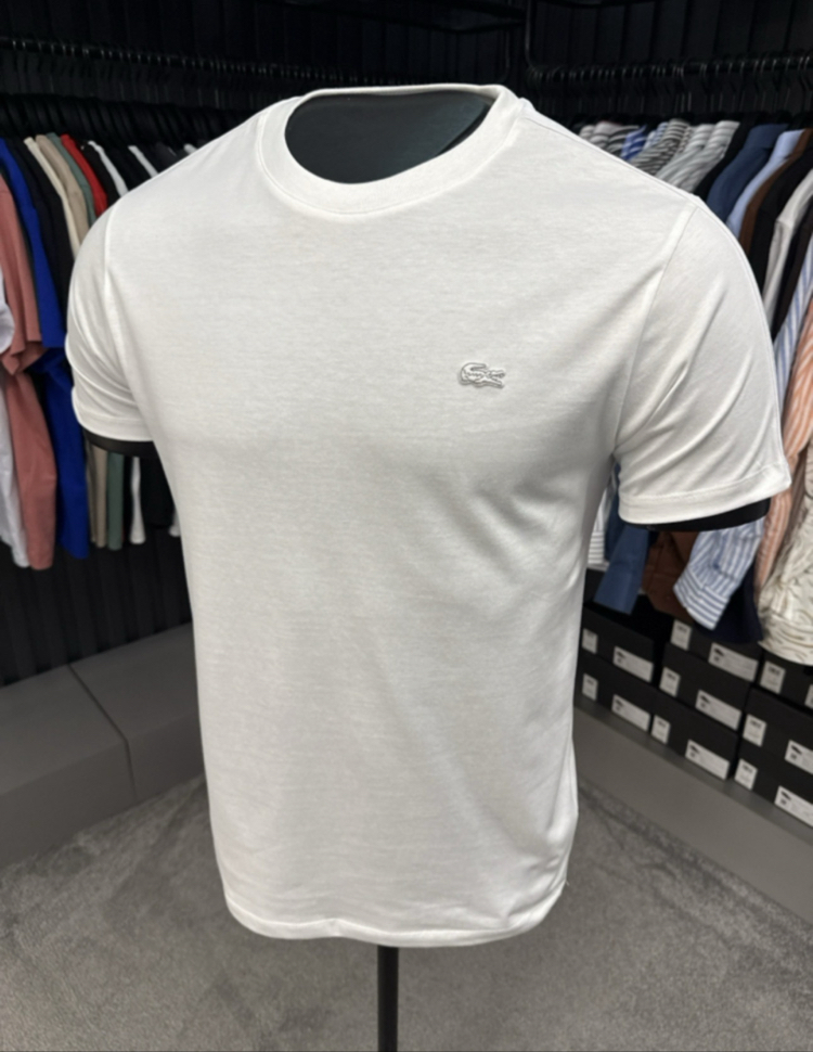 Omuz Detaylı T-shirt (26116-Beyaz)
