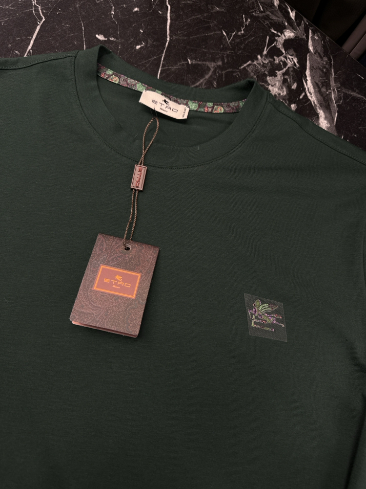 Premium Etro T-shirt (2238-Koyu Yeşil)