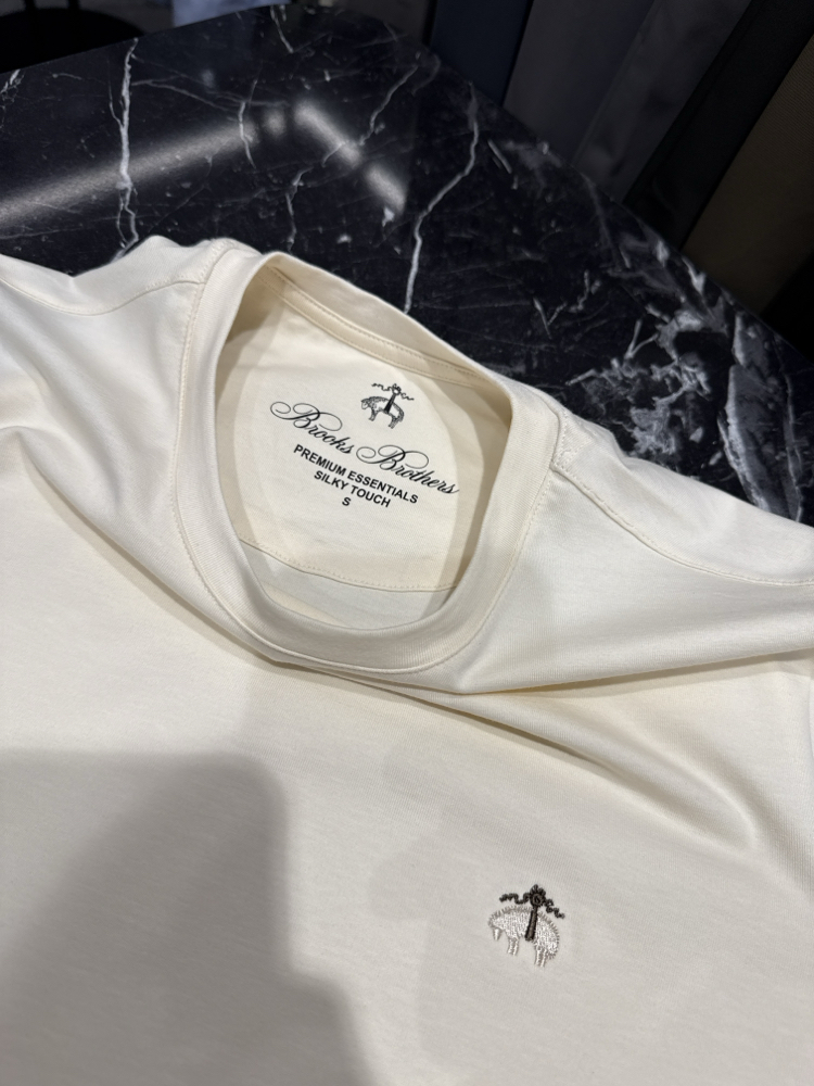 Premium Brooks Brothres T-shirt (2245-Ekru)