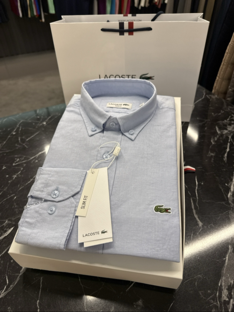 Regular fit Ham Keten Gömlek (-1802-Buz Mavisi)