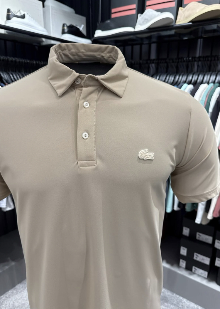 İthal Kırışmayan Kumaş Polo Yaka (26124-Bej)