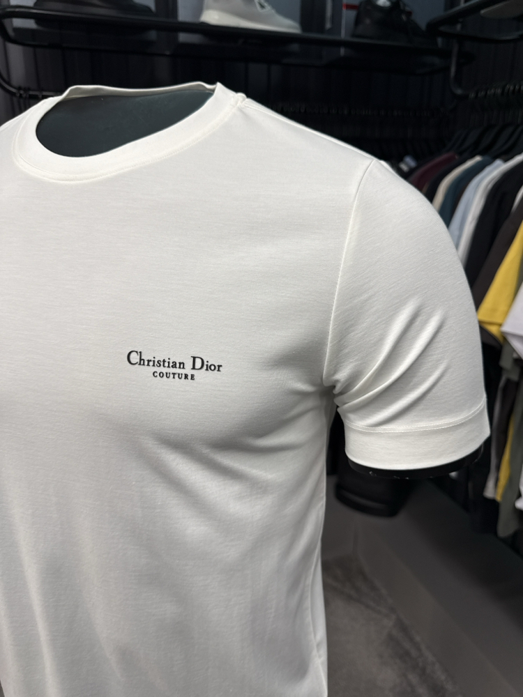 İthal Christian Dior T-shirt  Kırışmayan Kumaş (15056-Beyaz)