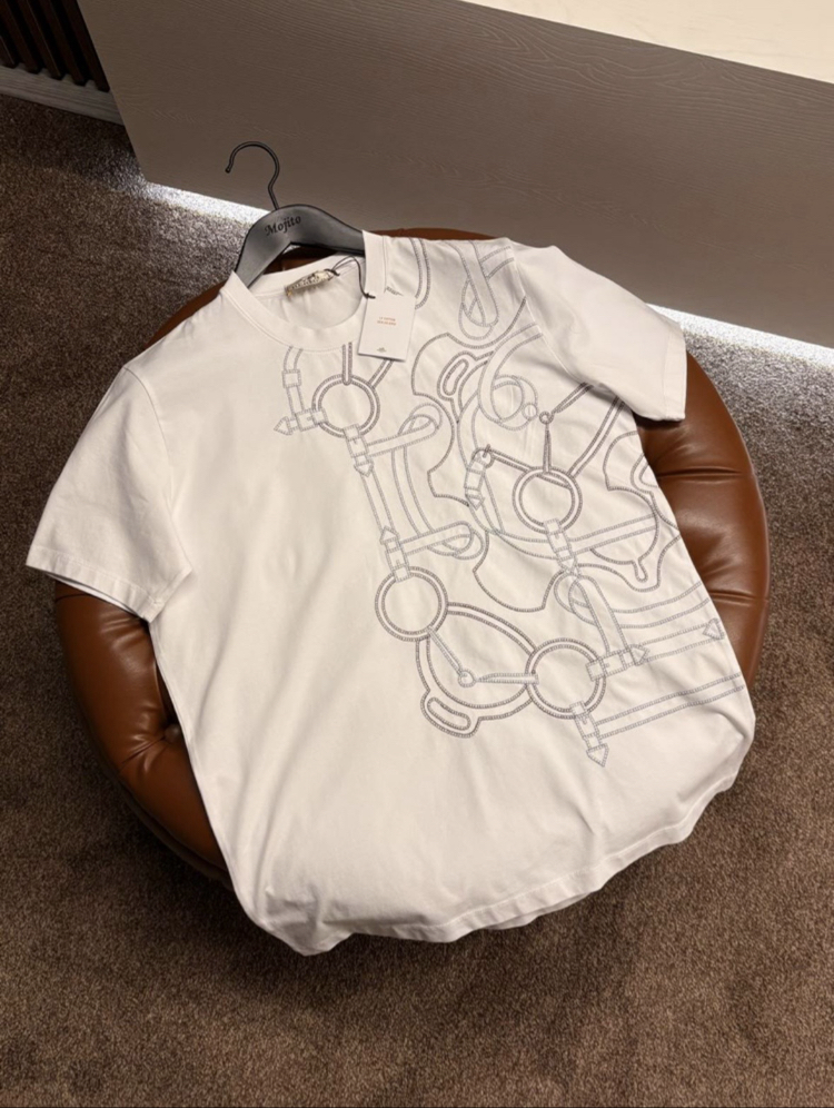 İthal Hermes T-shirt (Beyaz) 5354