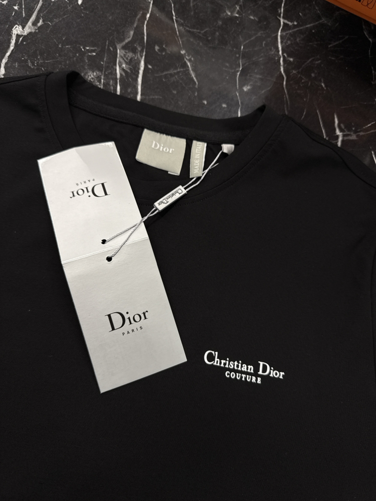 İthal Christian Dior T-shirt  Kırışmayan Kumaş (15056-Siyah)