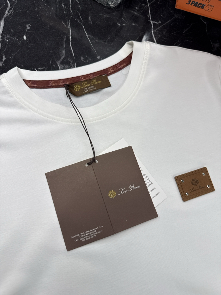 İthal Loro Piano T-shirt Kırışmayan Kumaş (15053-Beyaz)