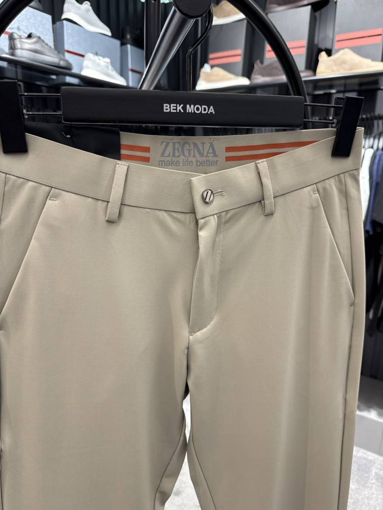İthal ZEGNA Kırışmayan Kumaş Jogger Pantolon (0102-Bej)