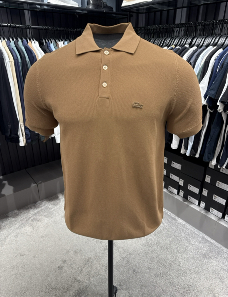  Rayon kırışmayan Kumaş Triko polo yaka  (5054-Taba)