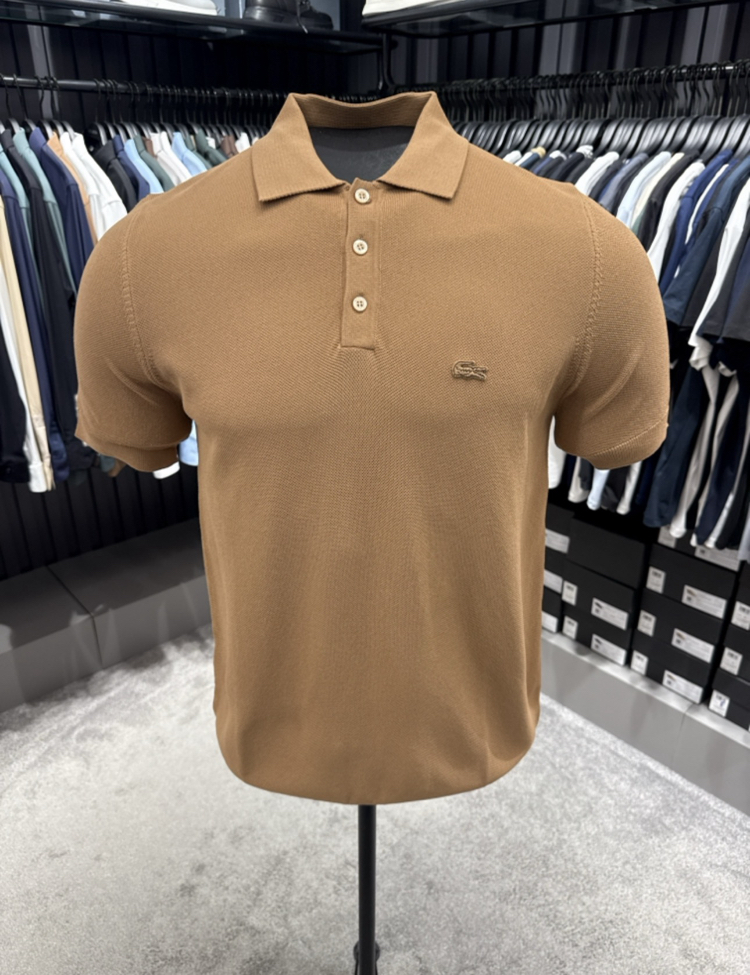  Rayon kırışmayan Kumaş Triko polo yaka  (5054-Taba)