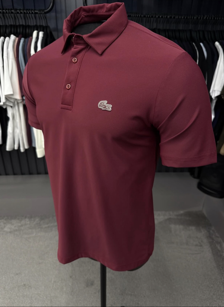 İthal Kırışmayan Kumaş Polo Yaka (26124-Bordo)