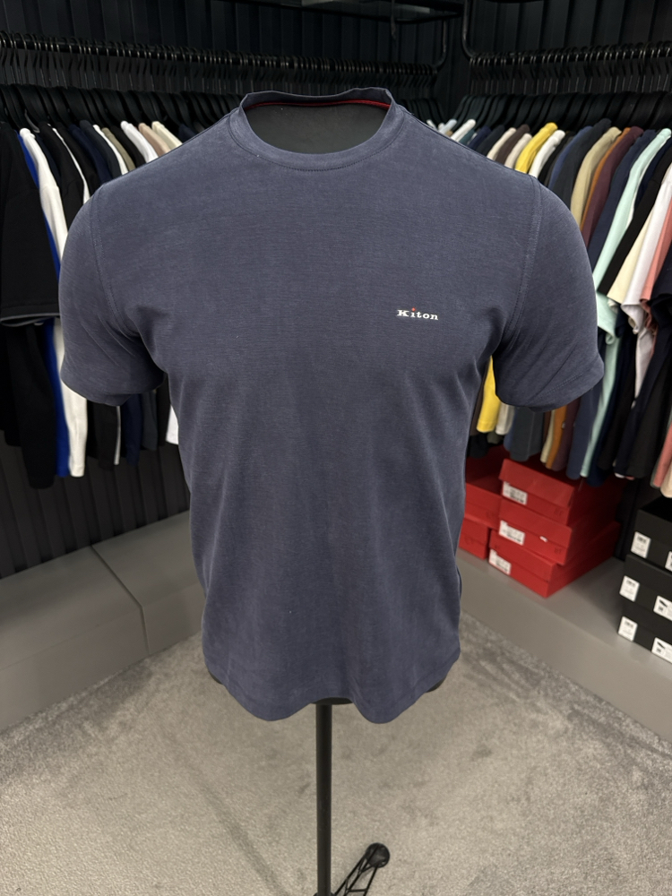 İthal Kiton T-shirt  Kırışmayan Kumaş (2286-Lacivert)