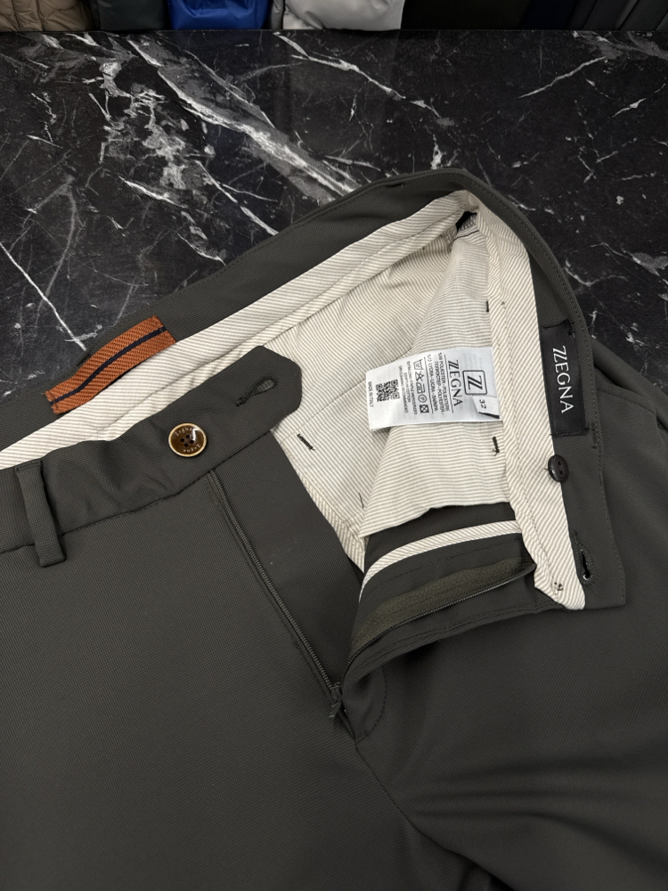 Zegna  Kırışmayan Kumaş Jogger Pantolon(1089-Haki)
