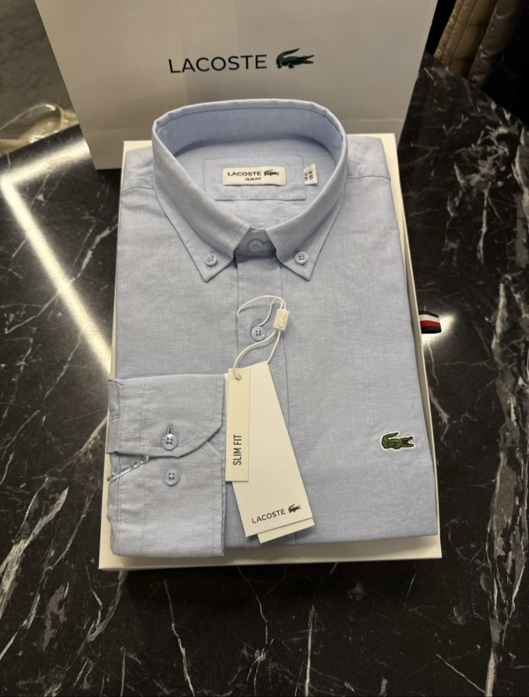 Regular fit Ham Keten Gömlek (-1802-Buz Mavisi)