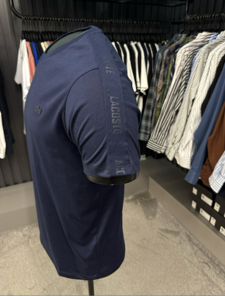 Omuz Detaylı T-shirt (26116-Lacivert)