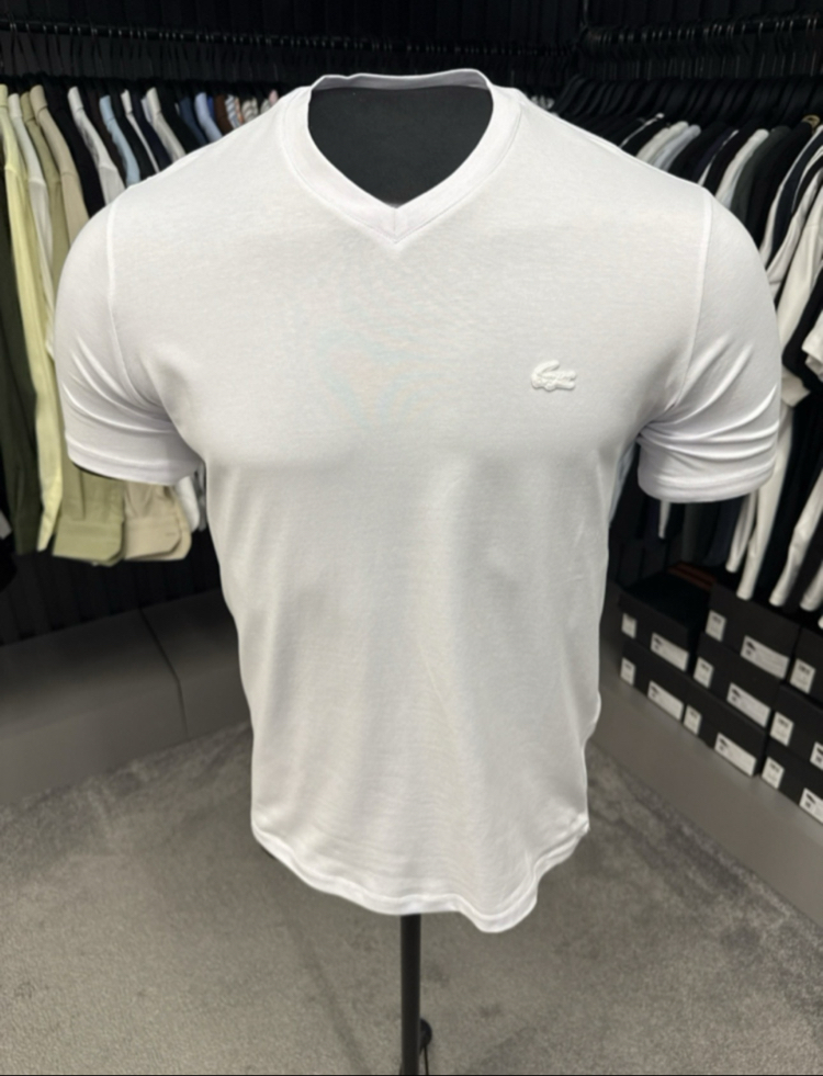 V Yaka T-shirt (2001 -Beyaz)