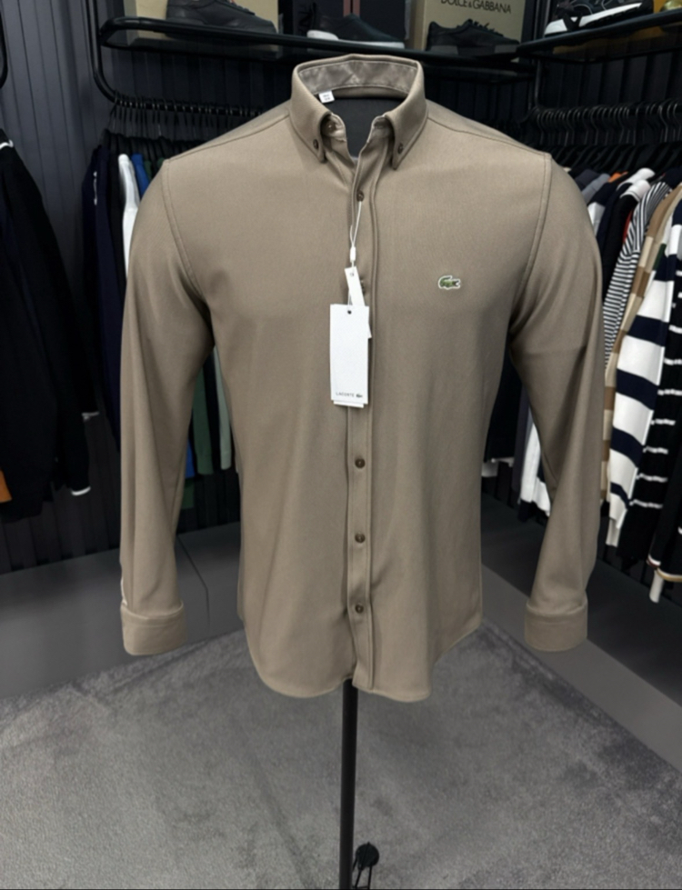 OUTLET ÜRÜNÜ Kırışmayan Gömlek  (Kahverengi- 548)