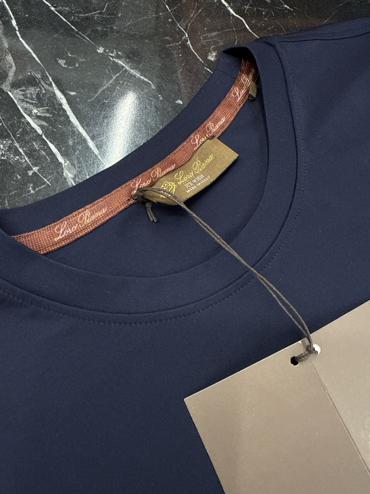 İthal Loro Piano T-shirt Kırışmayan Kumaş (15053-Lacivert)