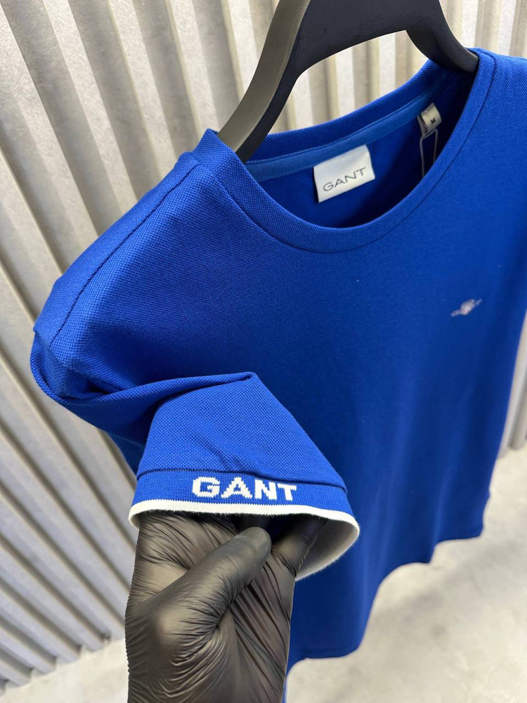 Kol Detaylı Pike Kumaş T-shirt  (15019-Sax Mavisi)