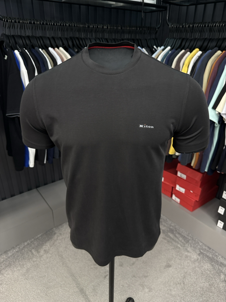 İthal Kiton T-shirt  Kırışmayan Kumaş (2286-Siyah)