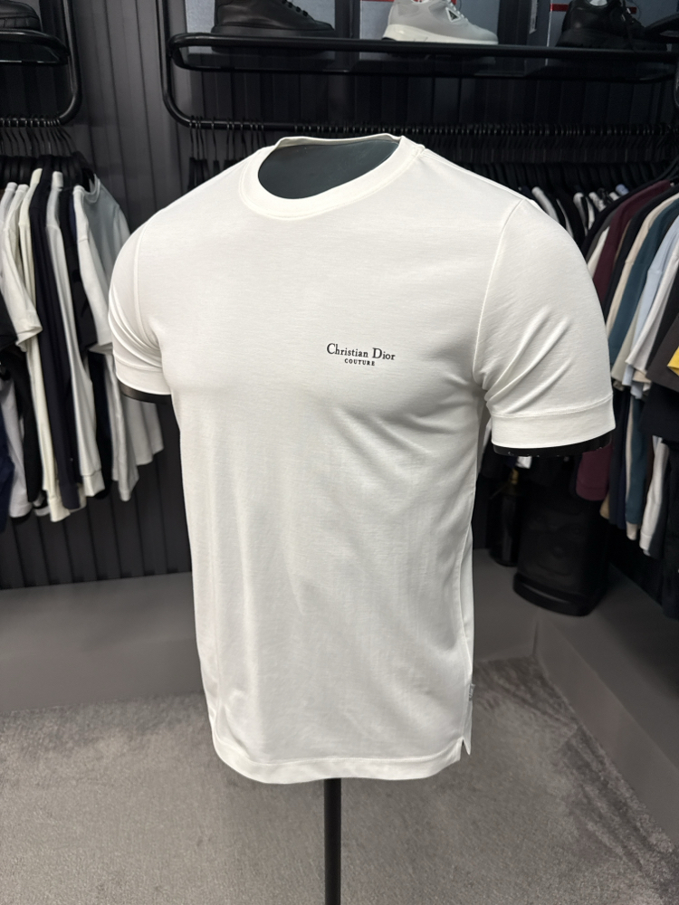 İthal Christian Dior T-shirt  Kırışmayan Kumaş (15056-Beyaz)