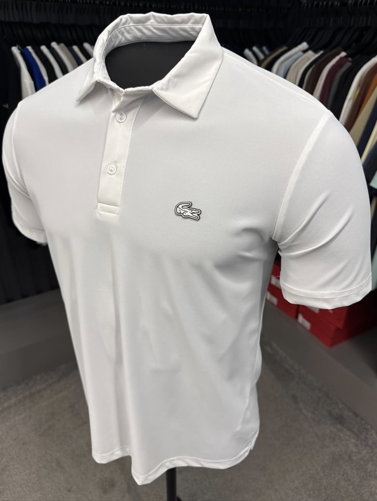 İthal Kırışmayan Kumaş Polo Yaka (26124-Beyaz)