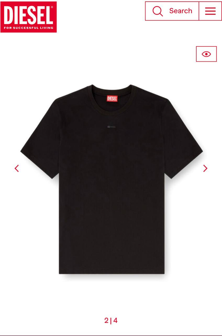 Dıesel Kırışmayan Kumaş T-shirt (26901- Siyah )