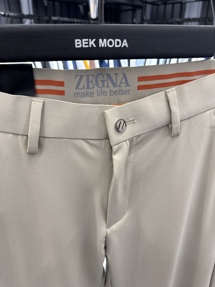 İthal ZEGNA Kırışmayan Kumaş Jogger Pantolon (0102-Bej)