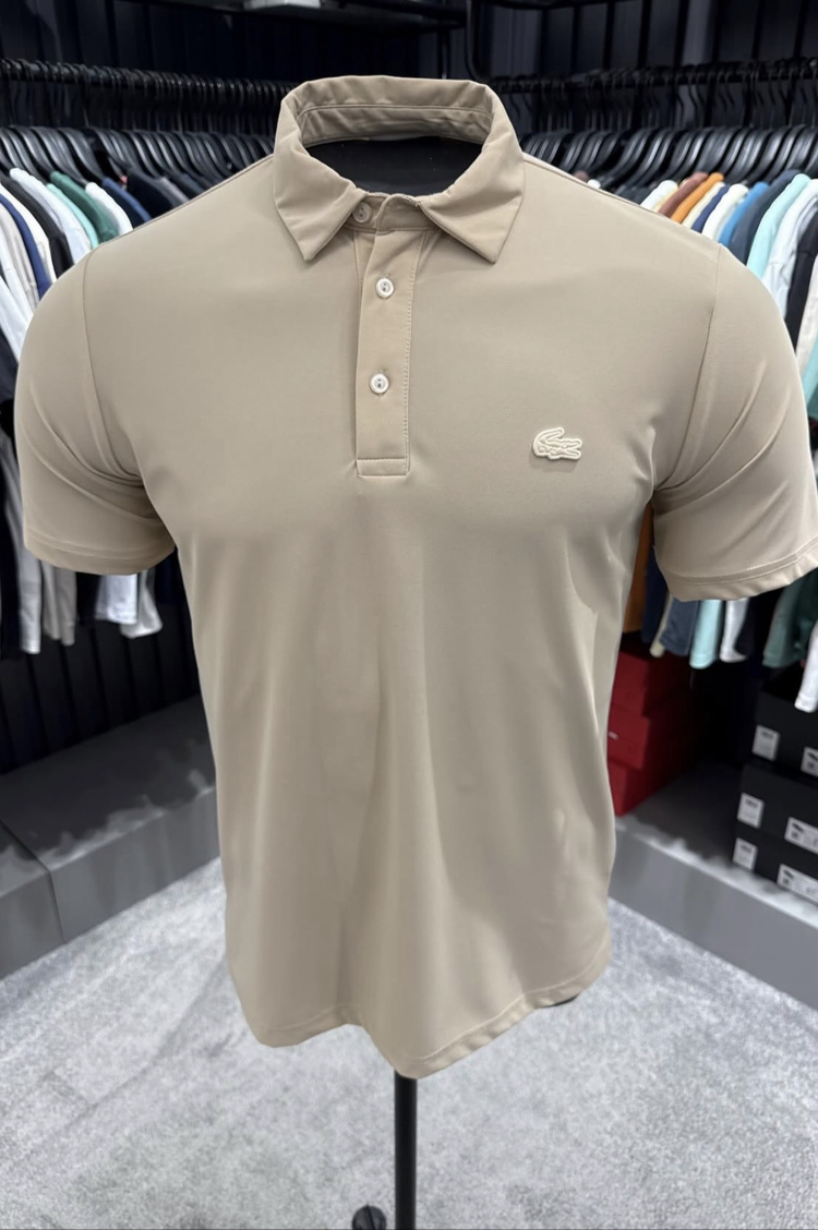 İthal Kırışmayan Kumaş Polo Yaka (26124-Bej)